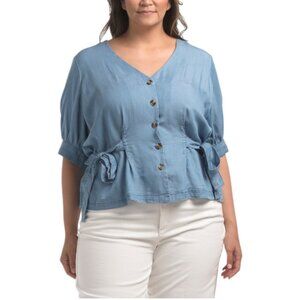 GIVEN KALE Plus Shirt With Side Ties